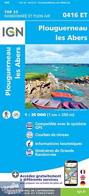 I.G.N - Carte au 1-25.000ème - TOP 25 - 416 ET - Plouguerneau - Les Abers