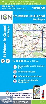 I.G.N - Carte au 1-25.000ème - Série bleue - 1018 SB - Saint-Méen-le-Grand - Merdrignac
