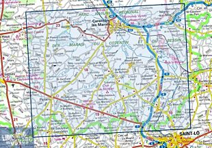 I.G.N - Carte au 1-25.000ème - Série Bleue - 1312SB - Carentan - Périers