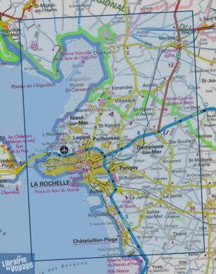 I.G.N Carte au 1-25.000ème - TOP 25 - 1329 ET - La Rochelle - Anse de l'Aiguillon