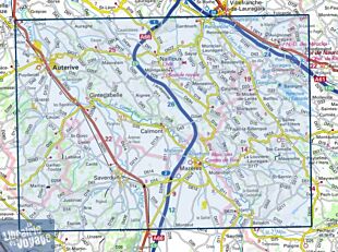 I.G.N - Carte au 1-25.000ème - Série bleue - 2145SB - Auterive - Mazères - Saverdun