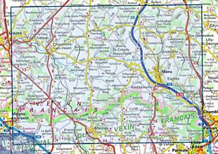I.G.N - Carte au 1-25.000ème - Série bleue - 2212SB - Méru - Chaumont-En-Vexin