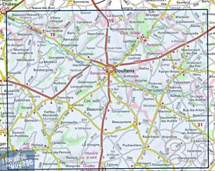 I.G.N - Carte au 1-25.000ème - Série bleue - 2307SB - Doullens - Beauval