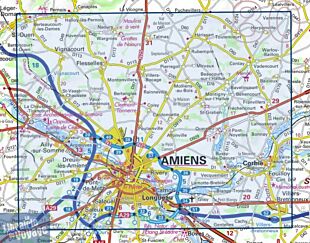 I.G.N - Carte au 1-25.000ème - Série bleue - 2308SB - Amiens - Corbie