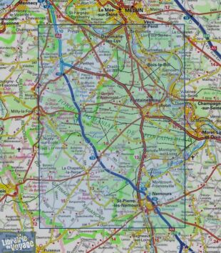 I.G.N - Carte au 1-25.000ème - Top 25R - 2417OTR - Forêt de Fontainebleau - Forêt des trois pignons