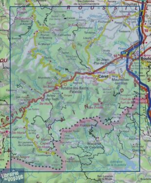 I.G.N - Carte au 1-25.000ème - TOP 25 - 2449 OT - Céret - Amélie-les-Bains - Vallée du Tech