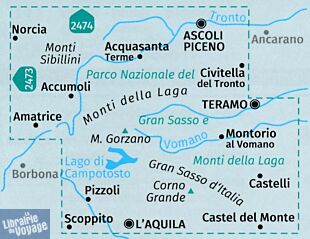 Kompass - Carte de randonnées - n°2476 - Parco Nazionale del Gran Sasso e Monti della Laga