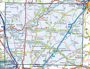 I.G.N - Carte au 1-25.000ème - Série bleue - 2811SB - Guignicourt-Bazancourt - Asfeld