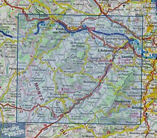 I.G.N - Carte au 1-25.000ème - Série bleue Top 25 - 2931ET - L'Abresle - Mont de Tarare - Col de la Luère