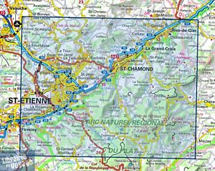 I.G.N - Carte au 1-25.000ème - TOP 25 - 2933ET - Saint-Etienne Massif du Pilat - St-Chamond - Parc Naturel Régional du Pilat