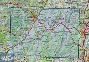 I.G.N Carte au 1-25.000ème - Série bleue - 2938 SB Largentière - Aubenas - Villeneuve de Berg