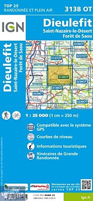 I.G.N - Carte au 1-25.000ème - TOP 25 - 3138 OT - Dieulefit - St-Nazaire-le-Désert - Forêt de Saou
