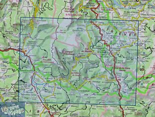 I.G.N  Carte au 1-25.000ème - TOP25 R - 3237OTR - Glandasse - Col de la croix-haute - PNR du Vercors (résistante)