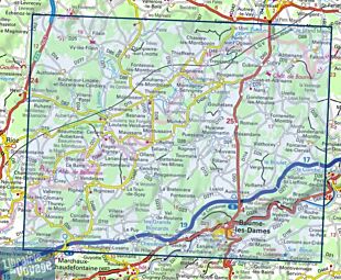 I.G.N - Carte au 1-25.000ème - Série bleue - 3422SB - Baume-Les-Dames - Montbozon