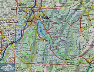 I.G.N - Carte au 1-25.000ème - TOP 25 - 3431OTR - Lac d'Annecy (Résistante)