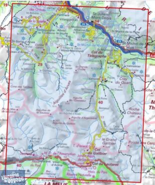 I.G.N - Carte au 1-25.000ème - TOP 25 - 3435ETR (Résistante) - Valloire - Aiguilles d'Arves - Col du Galibier