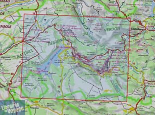 I.G.N - Carte au 1-25.000ème - TOP 25R - 3442 OTR -Gorges du Verdon - Moustiers - Lac de Sainte-Croix - PNR du Verdon - Résistante