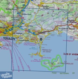 I.G.N - Carte au 1-25.000ème - Série bleue Top 25 - 3446OT - Hyères - Île de Porquerolles
