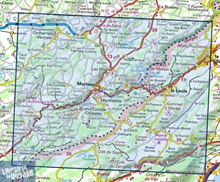 I.G.N - Carte au 1-25.000ème - TOP 25 - 3524OT - Morteau - Saut du Doubs