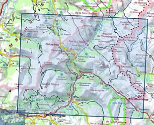 I.G.N - Carte au 1-25.000ème - TOP 25 - 3538ET - Aiguille de Chambeyron - Cols de Larche et de Vars
