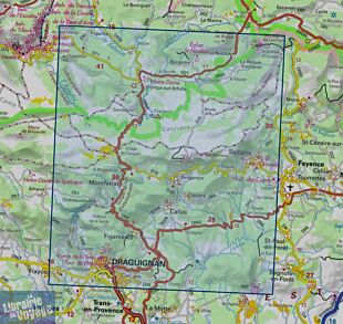 I.G.N - Carte au 1-25.000ème - Série bleue Top 25 - 3543OT - Draguignan