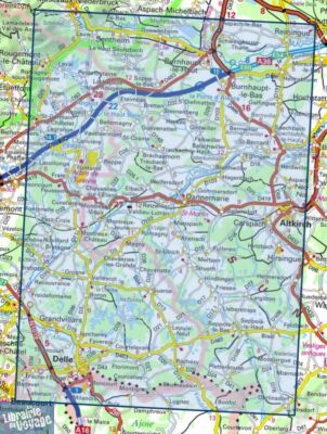 I.G.N - Carte au 1-25.000ème - TOP 25 - 3621ET - Dannemarie - Delle - Sundgau