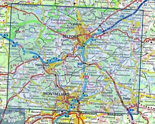 I.G.N - Carte au 1-25.000ème - TOP 25 - 3621OT - Belfort - Montbeliard