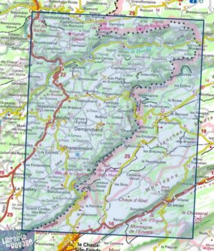 I.G.N - Carte au 1-25.000ème - TOP 25 - 3623OT - Maîche - Gorges du Doubs