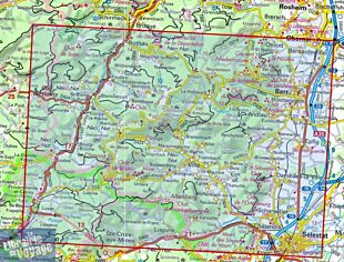 I.G.N - Carte au 1-25.000ème - TOP 25 - 3717ETR (résistante) - Barr - Le Hohwald - Villé - Haute Vallée de la Bruche