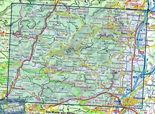 I.G.N - Carte au 1-25.000ème - TOP 25 - 3717ET - Barr - Le Hohwald - Villé - Haute Vallée de la Bruche