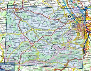 I.G.N. Carte au 1-25.000ème - TOP 25 - 3721ET - Altkirch - Bâle - Sundgau