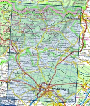 I.G.N - Carte au 1-25.000ème - TOP 25 - 3814ET - Haguenau - Lembach - PNR des Vosges du Nord