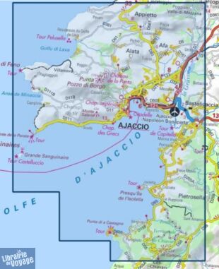 I.G.N - Carte au 1-25.000ème - TOP 25 - 4153OT - Ajaccio - îles Sanguinaires