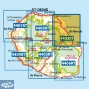 I.G.N - Carte au 1-25.000ème - TOP 25 - 4403 RT - Saint-Benoit - Saint-André - Parc National de la Réunion