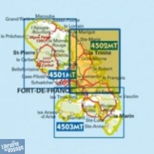 I.G.N - Carte au 1-25.000ème - TOP 25 - 4502MT - Le Lamentin - Presqu'ile de la Caravelle - Parc Naturel Regional de Martinique
