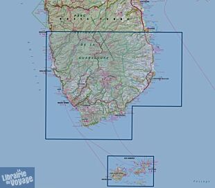 I.G.N - Carte au 1-25.000ème - TOP 25 - 4605 GT - Basse-Terre - La Soufrière - Les Saintes - Parc national de Guadeloupe