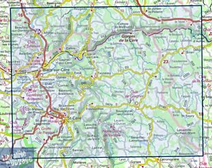 I.G.N - Carte au 1-25.000ème - Série bleue - 2236SB - Saint-Céré - Sousceyrac-En-Quercy