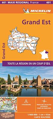 Michelin - Carte Maxi-Régionale n°601 - Grand Est