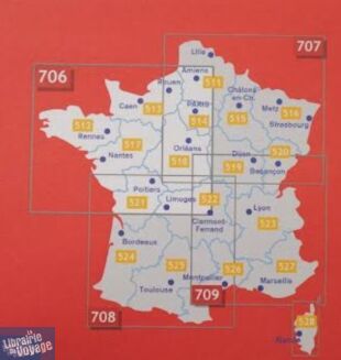 Michelin - Carte N°706 - France Nord-ouest - Edition 2025