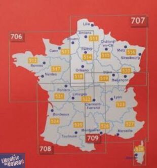 Michelin - Carte N°707 - France Nord-Est - Edition 2025