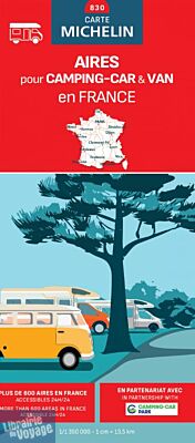 Michelin - Carte n°830 - Carte nationale aires pour camping-car & van en France