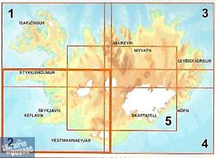 Editions Ferdakort (IDNU) - Carte routière n°2 - Sud-Ouest de l'Islande