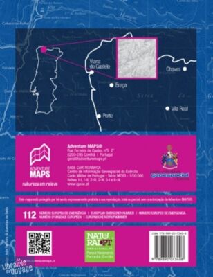 Adventure Maps - Carte de randonnées - Carte du Parc National de Peneda-Gerês (nord du Portugal)