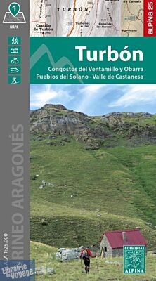 Alpina - Carte de randonnées - Turbón - Congostos del Ventamillo y Obarra - Pueblos del Solano - Valle de Castanesa
