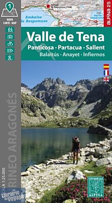 Alpina - Carte de randonnées - Valle de Tena - Panticosa - Partacua - Sallent (Balaïtous, Anayet, Infiernos)