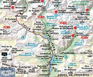 Alpina - Carte de randonnées - Valle de Tena - Panticosa - Partacua - Sallent (Balaïtous, Anayet, Infiernos)