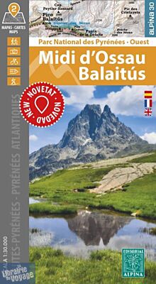 Alpina - Carte de randonnées (lot de 2 cartes) - Midi d'Ossau - Balaitous (Parc national des Pyrénées - Ouest)
