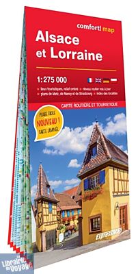 Express Map - Carte plastifiée - Alsace et Lorraine