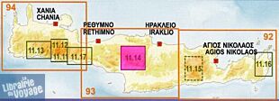 Anavasi - Carte de Randonnée - Crète ref.11.17 - Frangokastelo - Plakas