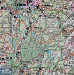 I.G.N - Collection Carte Top 75 - n°32 - Chaîne des Aravis - Massif des Bauges